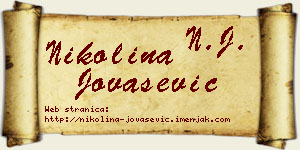 Nikolina Jovašević vizit kartica